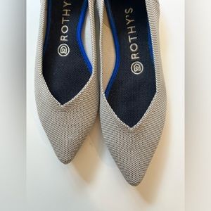 Rothy’s The Point in Retired Flax Birdseye Grey Flats
